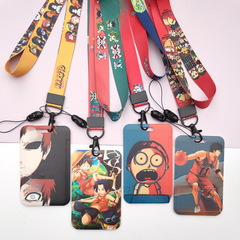 Student campus card cartoon anime badge ID card work badge key chain wholesale bus card holder