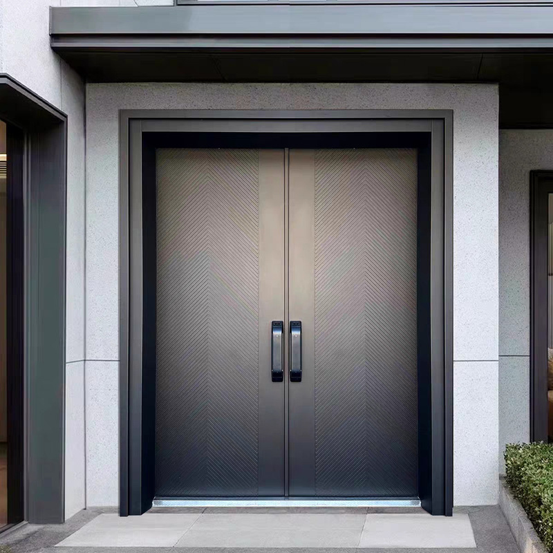 High-End Luxury House Door Cast Aluminum Door Entry Door Rural Self-Built House Home Entry Door Double Door