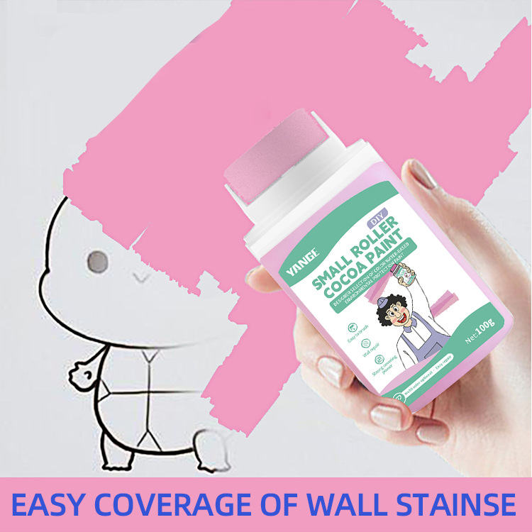 Wholesale TikTok foreign trade wall self-brushing wall repair paint latex paint small roller paint white wall stain removal magic tool