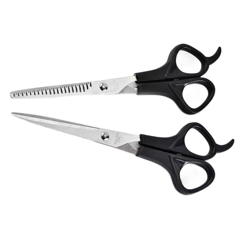 Заводские поставки сплит-ножницы 5,5-дюймовые зубные ножницы 6-дюймовые плоские ножницы парикмахерские ножницы для волос ножницы с пластиковой ручкой оптом