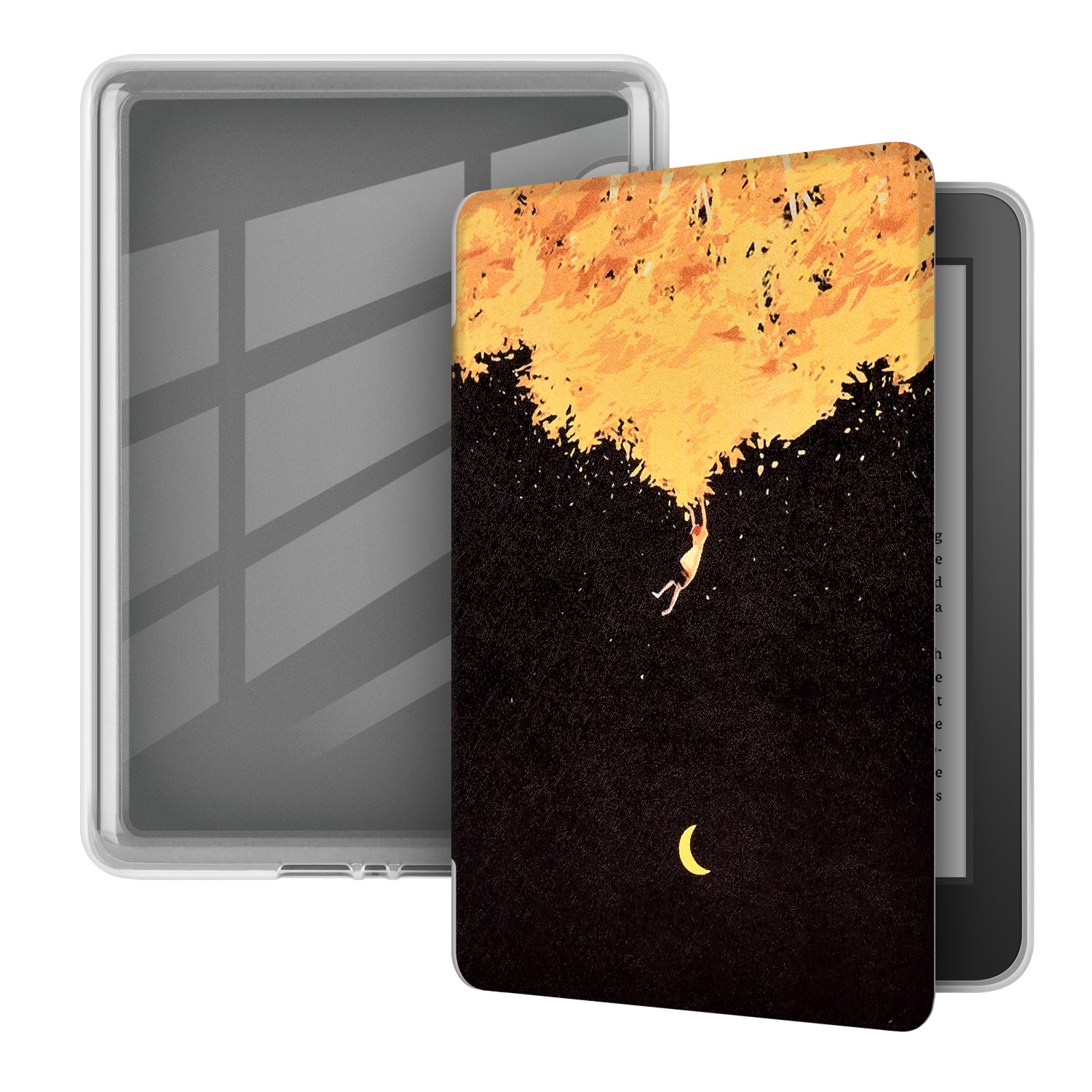 Aplicable kindle paperwhite6543 acrílico pintado funda protectora 658/558 funda protectora transparente