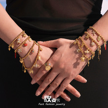 欧麦卡 DIY多元素锆石滴油竹节手链小众时尚欧美风不锈钢新款脚链