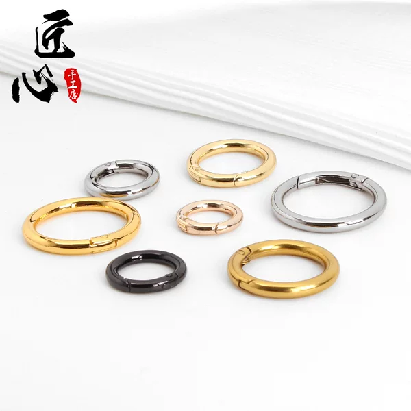 DIY Universal Large Ring Buckle Accessories Hardware Buckle Repair Metal Round Luggage Bag Hook Key Open Ring Spring Ring
