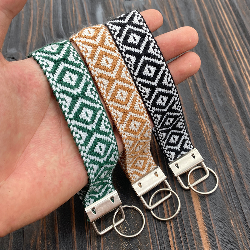 Cross-border Compilation Keychain European and American Western Ethnic Style Handmade Pendant Retro Atmospheric Wristband Amazon Hot Sale