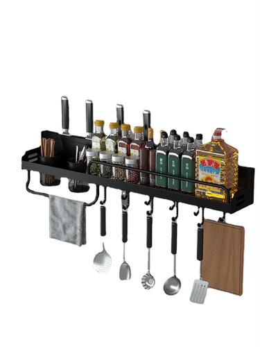 Source manufacturer kitchen rack spice storage rack seamless stickers no punching wall hanging multifunctional chopsticks and knife holder