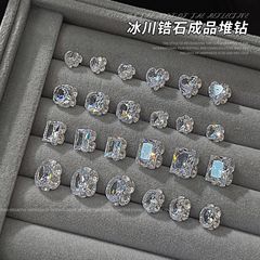 ネイルアクセサリーのフラッシュ透明異形ジルコンのドリルの高品質の長方形の肥方の氷砂糖のドリルの爪の装飾品の卸売り