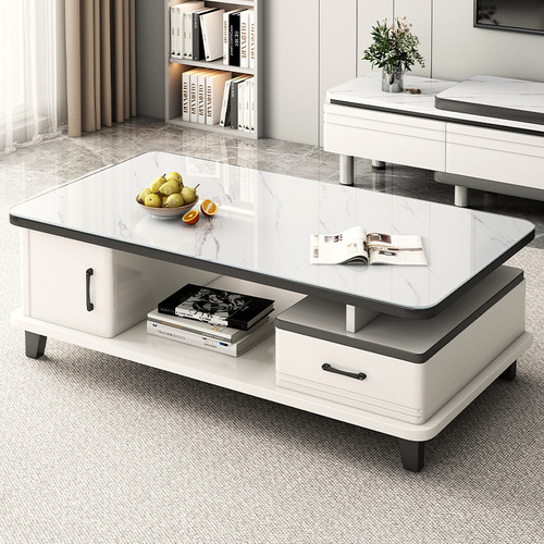 Coffee table living room household small apartment table simple modern sofa side table creative light luxury glass balcony coffee table table