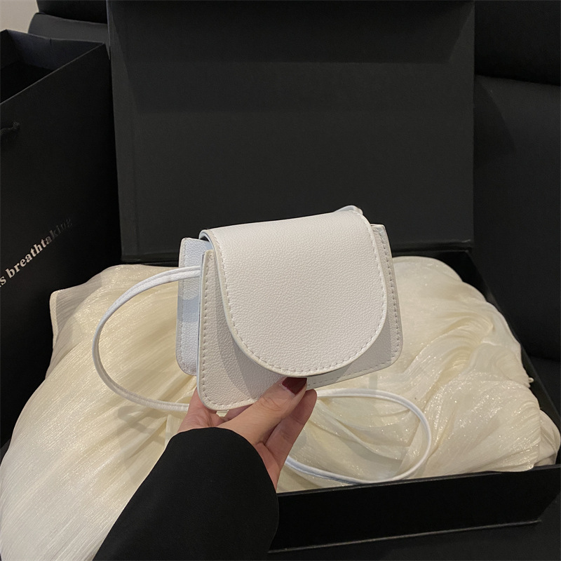 Elegant Small Square Crossbody Bag For Women Solid Colour Handbag_voghion.com