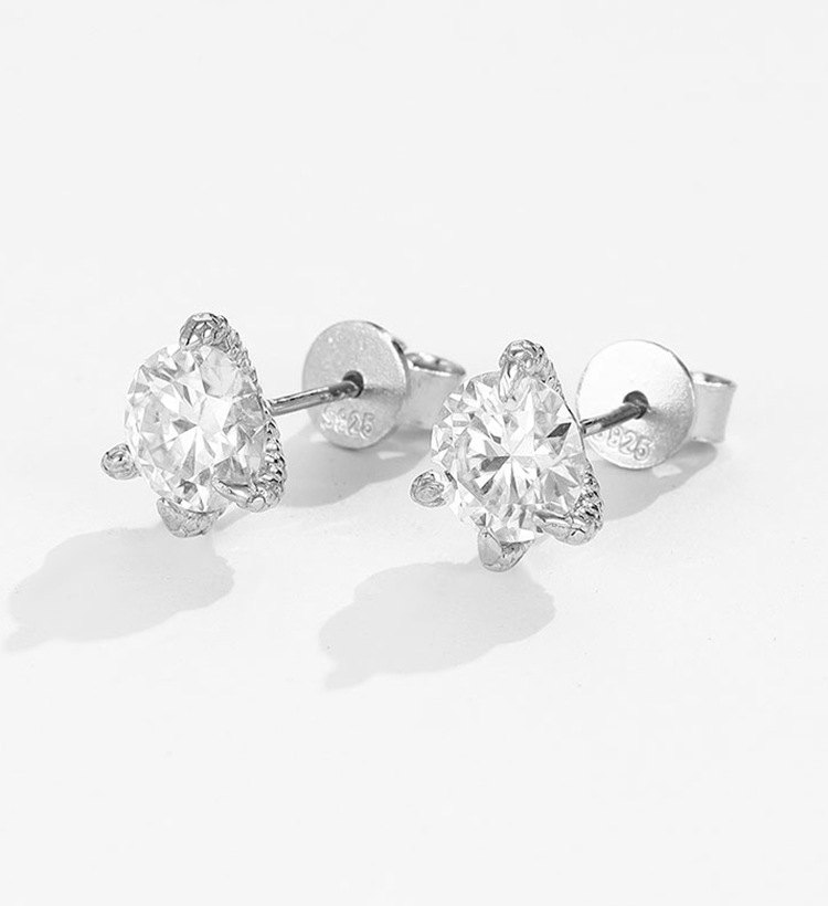 1g Weight 925 Sterling Silver Ear Needle Material Moissanite Inlay Material Ear Studs Classification 1 Pair Quantity Daily, Street Occasion 925 Sterling Silver Material Geometric Pattern All Seasons Season Unisex Gender Simple Style Style 1 Pair 925 Sterling Silver Moissanite Moissanite Earrings Geometric Ear Studs 14