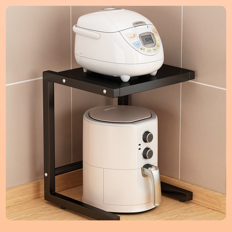 에어프라이어 수납선반, 주방 조리대, 다기능 가정용 밥솥 수납선반, 계층형 가전제품 수납선반