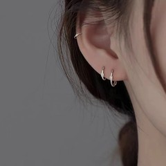 圆圈素圈耳圈女耳骨环2025年新款爆款叠戴小众设计高级感个性夏季