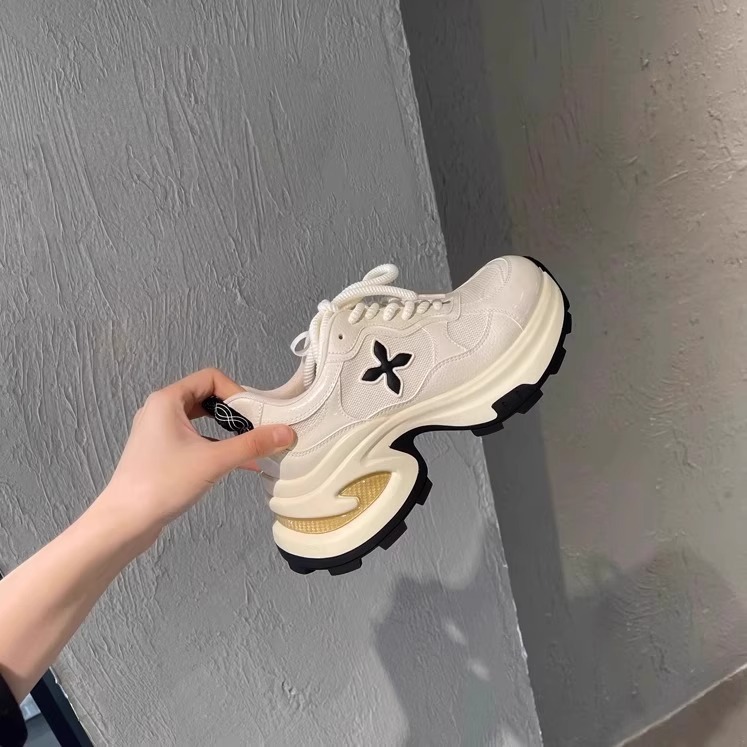 Increased 7.5cm ~ leather cruciferous thick-soled torre shoes women's spring new breathable running shoes casual sneaker Increased 7.5cm ~ leather cruciferous thick-soled torre shoes women's spring new breathable running shoes casual sneaker