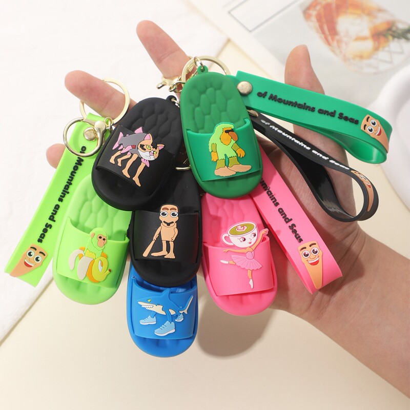 Cross-Border Popular Shanhaijing Keychain Slippers Pendant Car Backpack Pendant Arcade City Overseas Store Hot Sale Cross-Border Popular Shanhaijing Keychain Slippers Pendant Car Backpack Pendant Arcade City Overseas Store Hot Sale