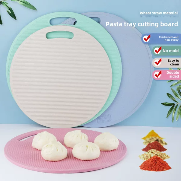 Dumpling Mat, Wheat Straw Cover Mat, Household Dumpling Mat, Round Tray, Washable, Enlarged, Thickened, Eco-Friendly