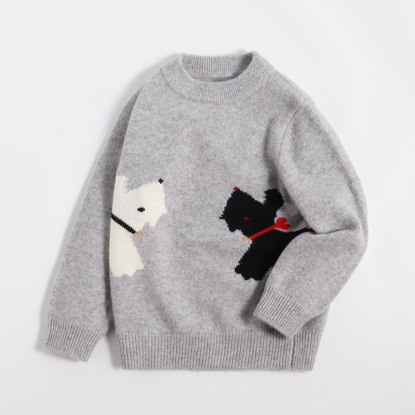 Children's cashmere sweaters, boys' sweaters, autumn and winter styles, girls' cute cartoon round neck extra warm.