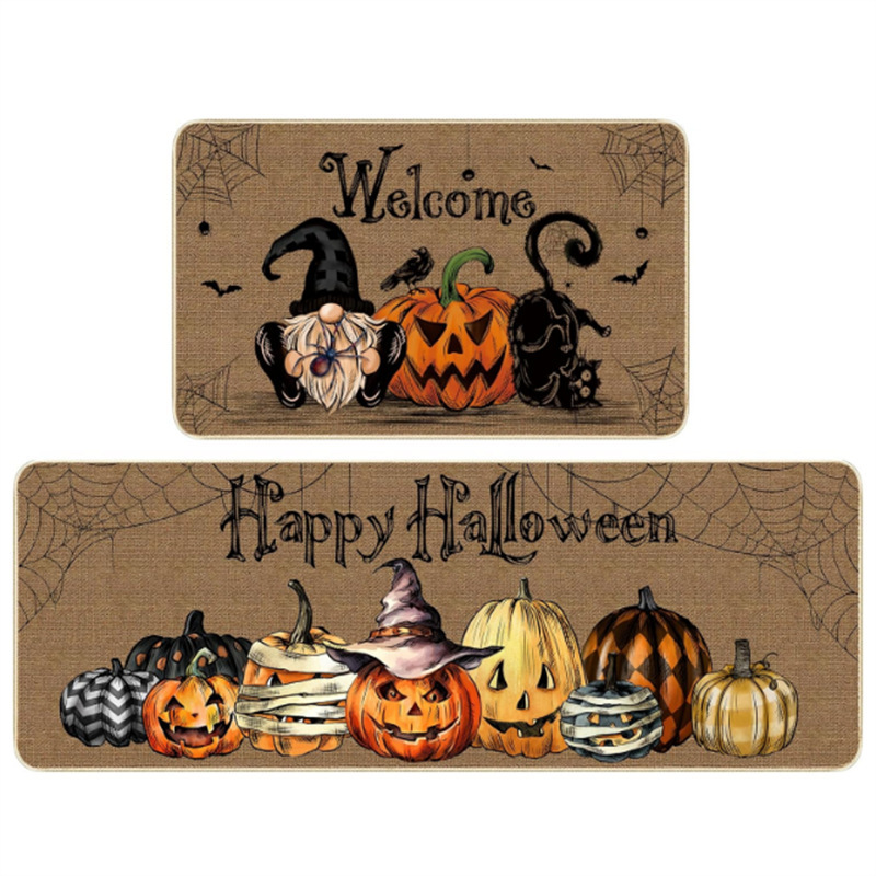 クロスボーダーアメリカハロウィンフロアマットキッチンカバー吸水性と吸油性フットマット玄関エントランスノンスリップ防汚ドアマット卸売|undefined