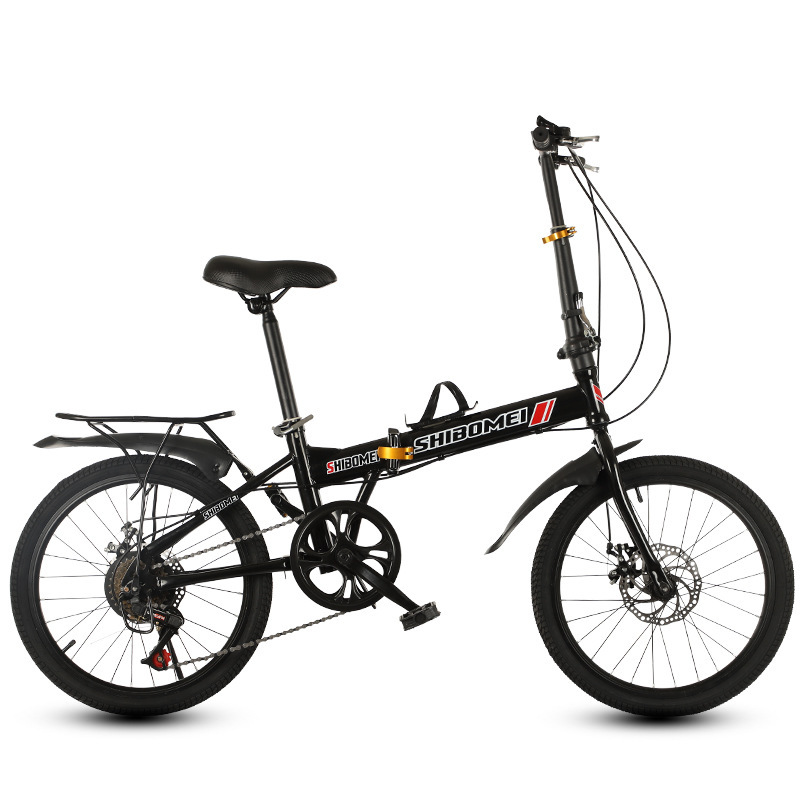 Manufacturer 20-inch folding bicycle variable speed disc brake lightweight portable bicycle adult male and female students adult bicycle