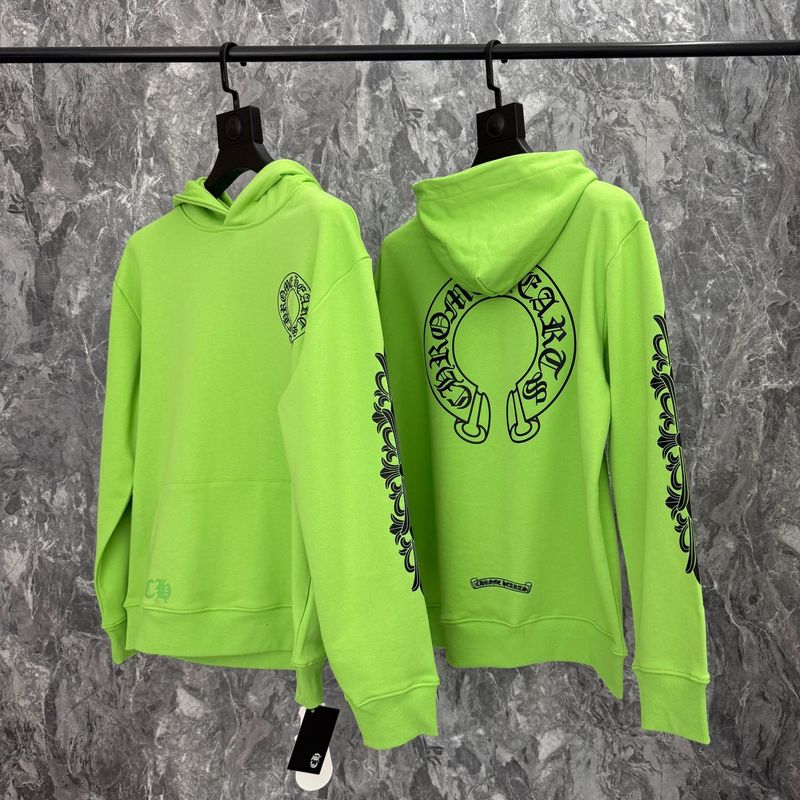 24ss年新款高品质Chrome Hearts 马蹄十字架连帽拉链卫衣工厂批发|undefined