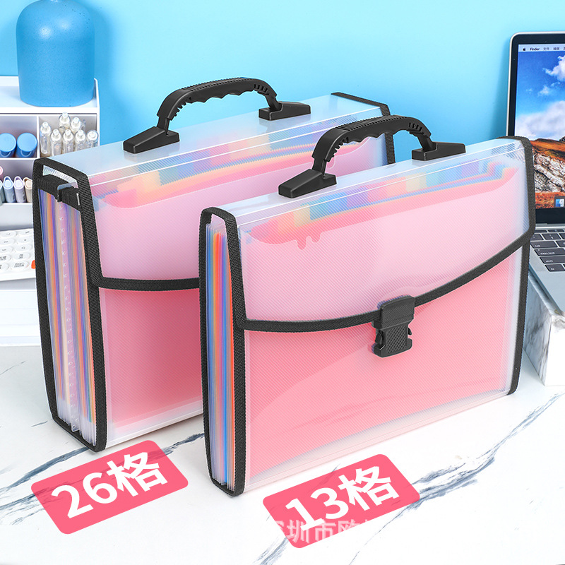 Amazon 26 portable organ bag A4 multi-layer folder multi-functional student business information briefcase office