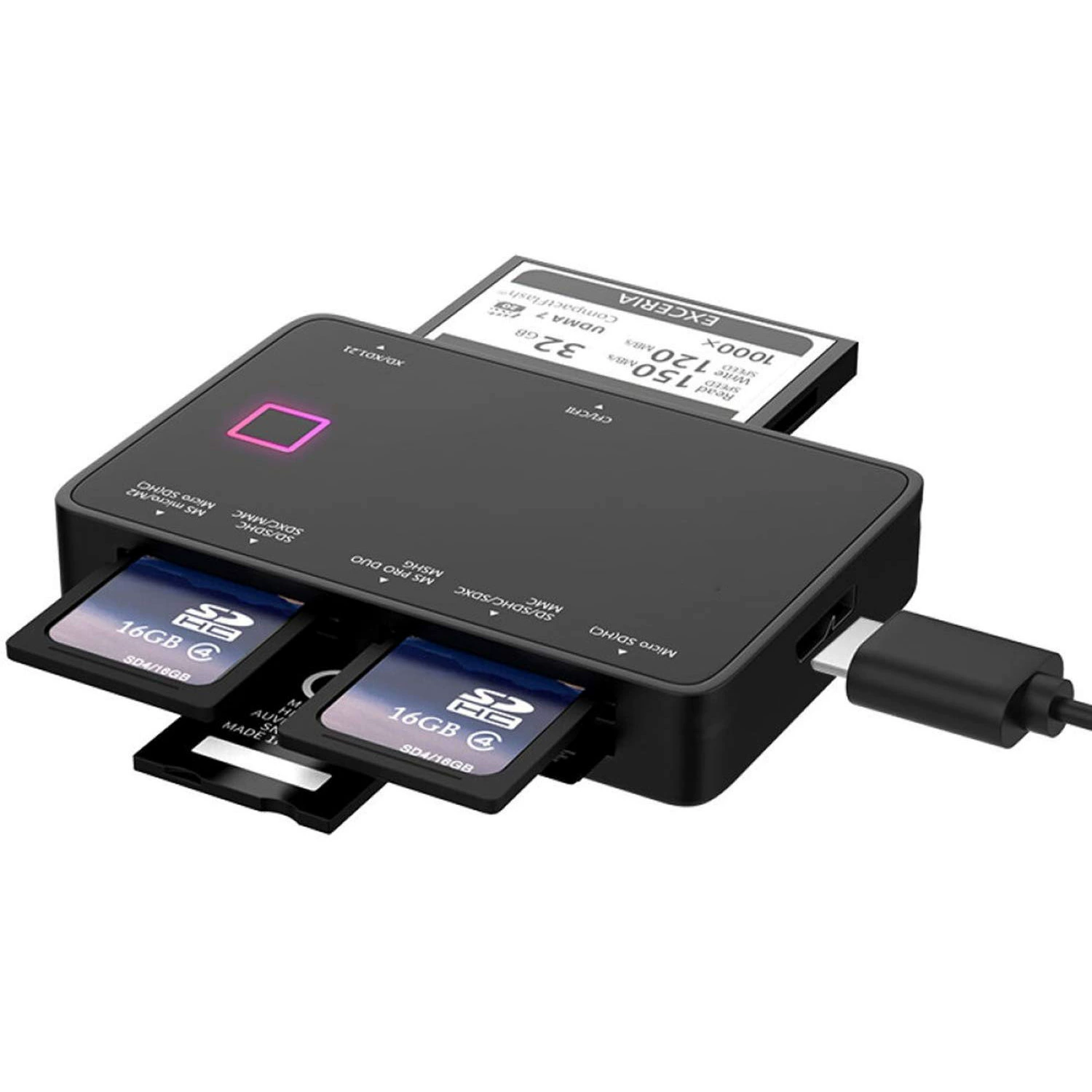 USB3.0 семи в одном картридер мультифункциональный SD*2/TF*2/CF/XD/MS считыватель флеш-карт, производитель