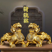 铜貔貅 黄铜貔貅摆件黄铜铜器工艺品