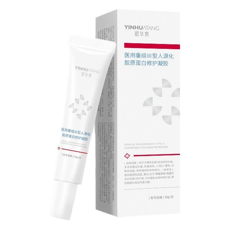 Медицинский гель для восстановления ран после операций Yinhua Tang с рекомбинантным гуманизированным коллагеном III типа.