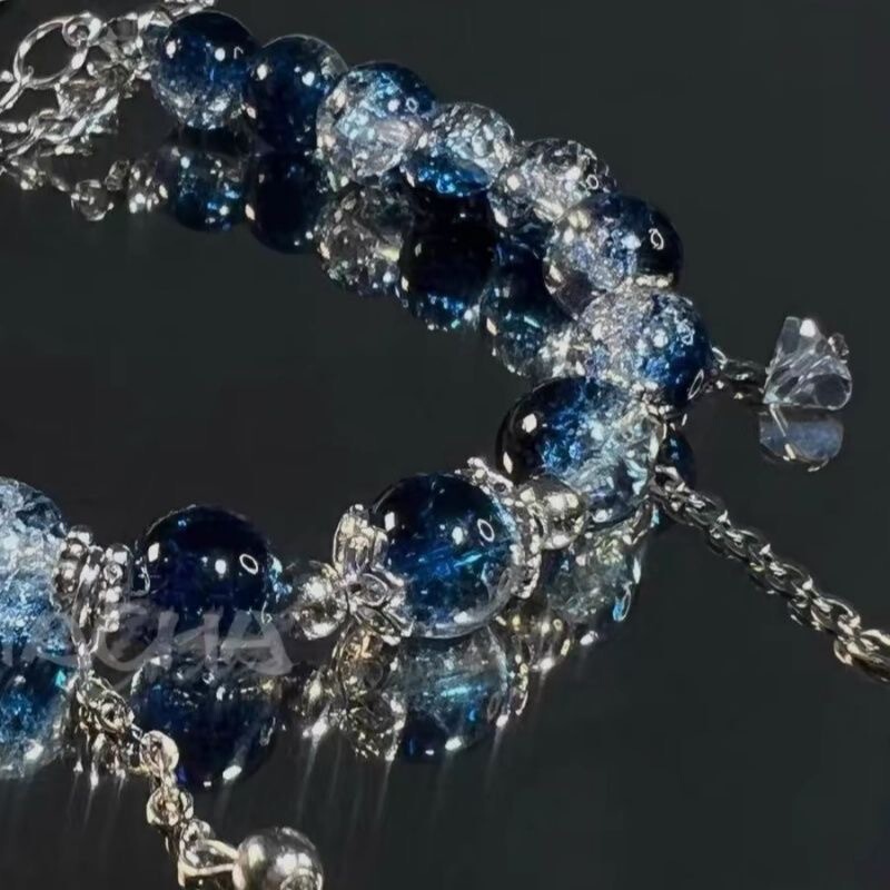 [Deep Sea] Dark Blue Gradient Explosion Bracelet Niche Design Cool and High-End Graduation