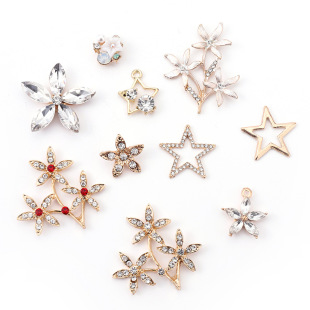 Rhinestone Pearl Flower stars handmade diy hair accessories headdress corsage accessories wedding bride accessories