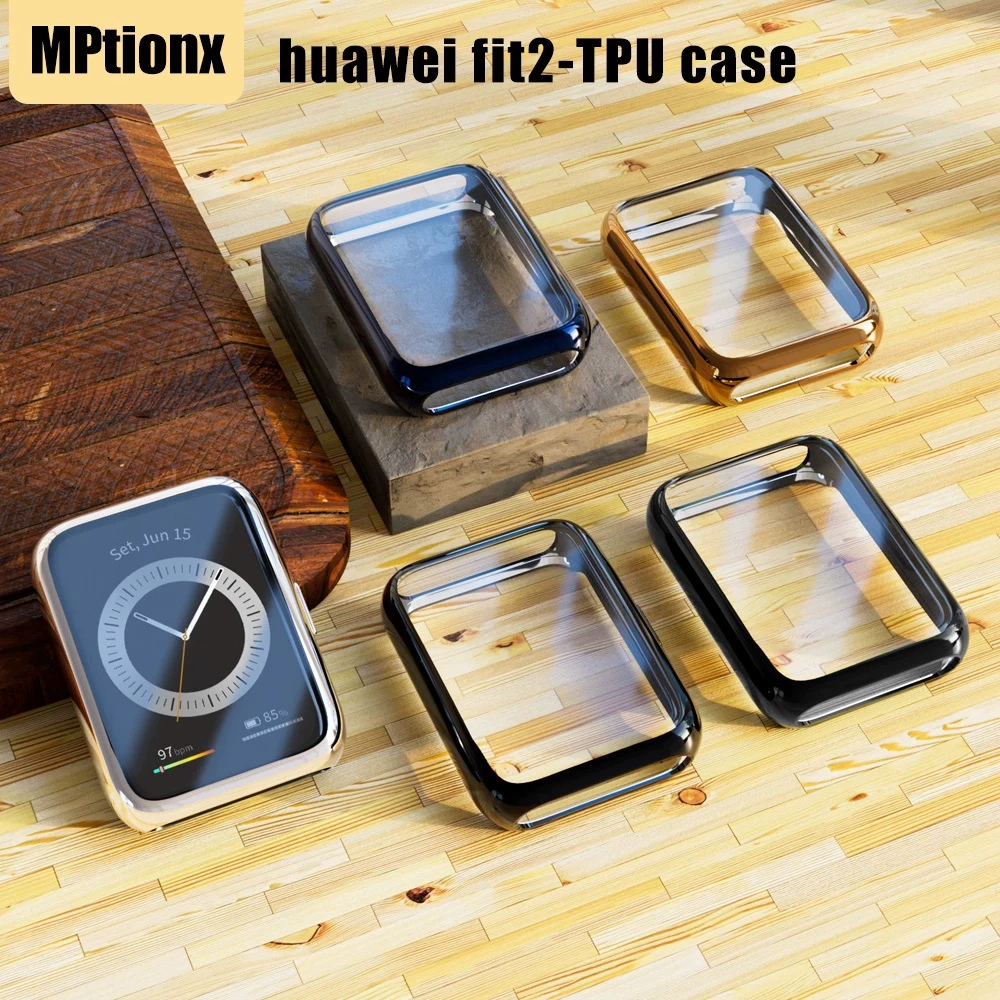 Применимо к часам Huawei Fit2 с гальваническим покрытием все включено защитный чехол для часов из ТПУ Чехол для умных часов Huawei fit2 Новый