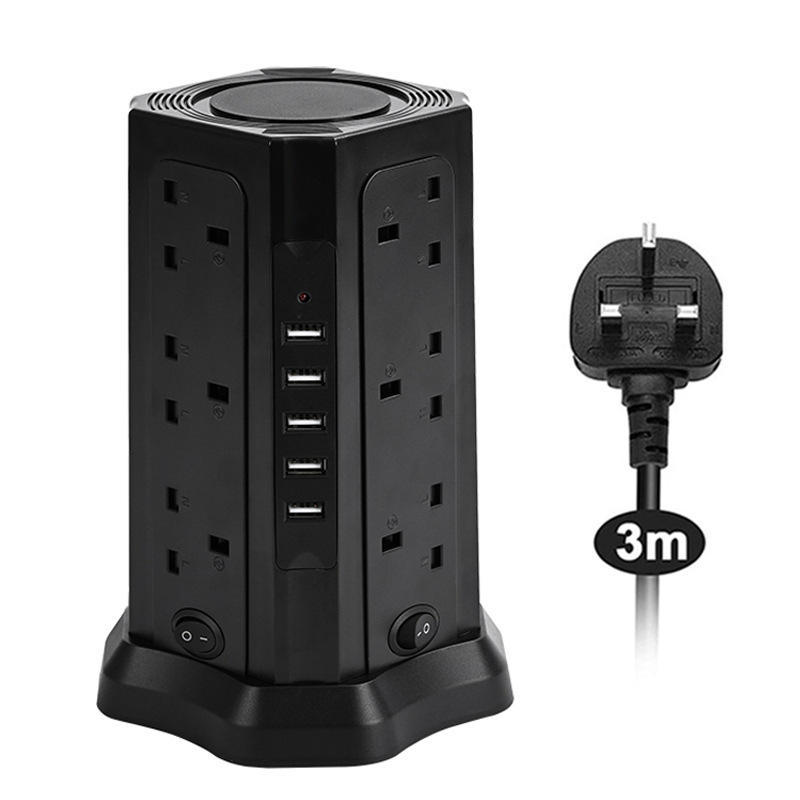 全新开关插座英规立式排插户外智能插座usb插座多功能移动插座