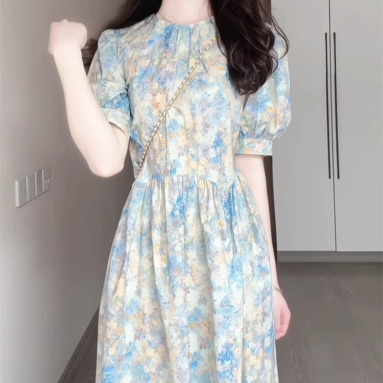 Floral dress Women's Spring and Summer Wear 2025 New French High-end Unique Beautiful Small Elegant Long Skirt