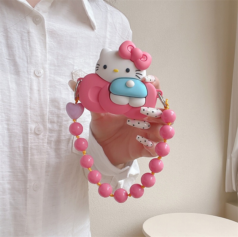 Cartoon three-dimensional bow cat protective case for Airpods 4/pro3 earphones, suitable for 2nd and 3rd generation