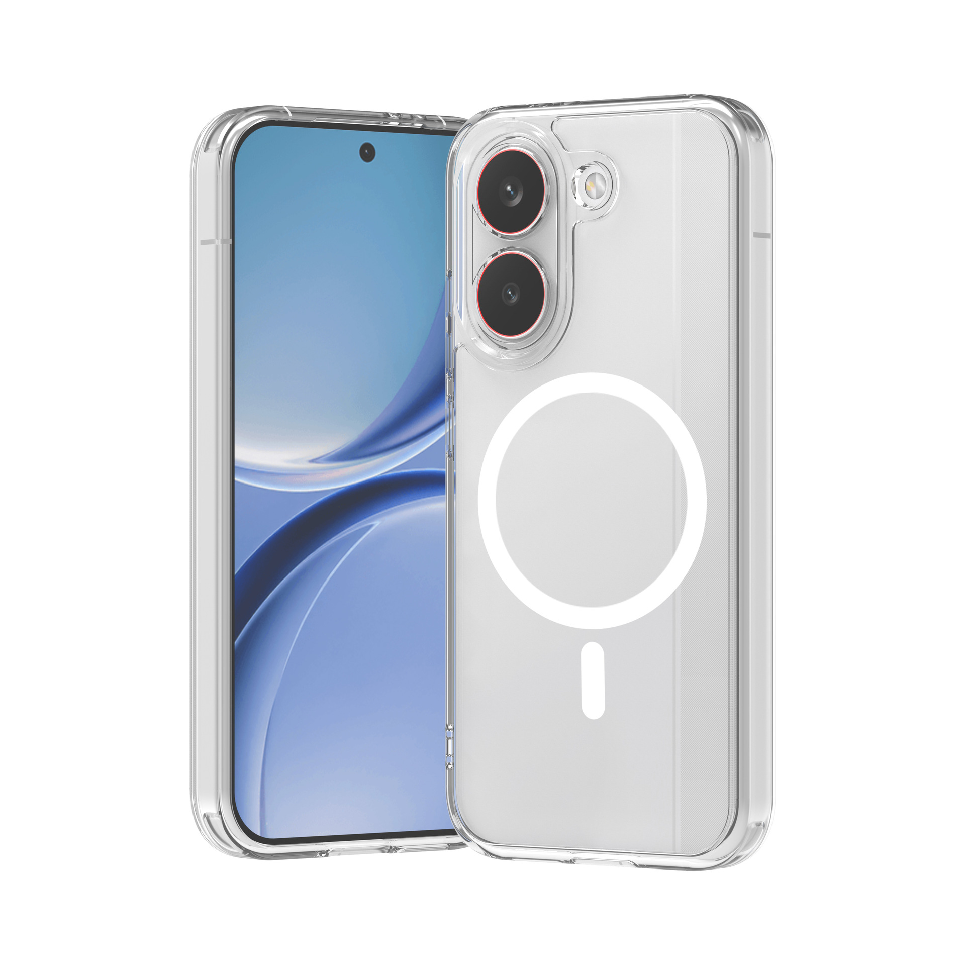 适用小米POCOX8PRO手机壳红米REDMI Turbo5透明抗黄二合一磁吸壳