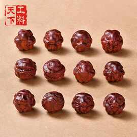 犀角木雕十二生肖本命年属相吊坠散珠手工DIY手串钥匙扣配饰