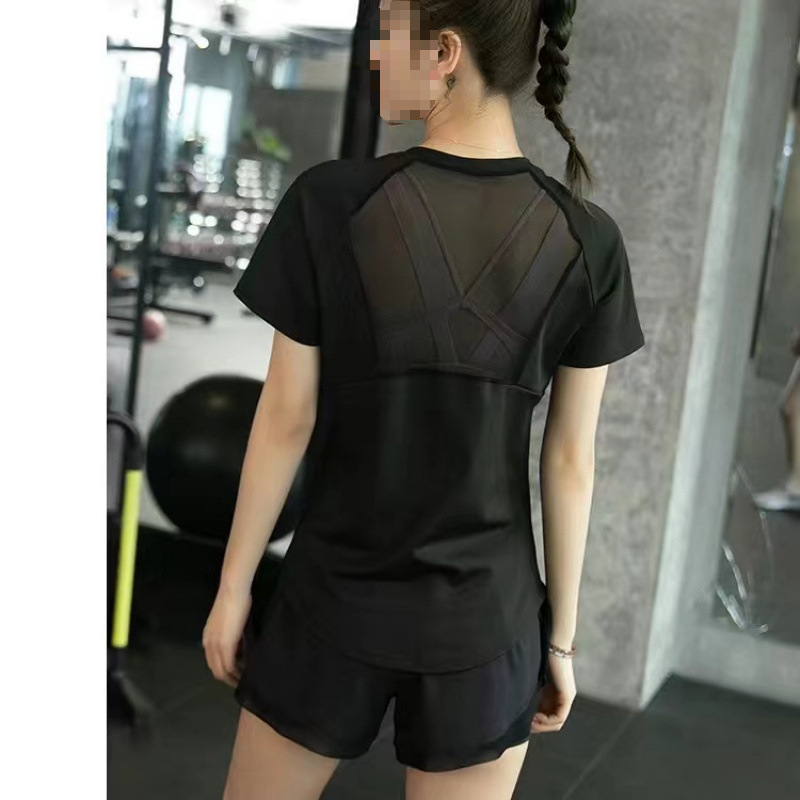 女性の朝のランニング用スポーツスーツ、女性用の新しい夏のヨガ服、フィットネス服、伸縮性があり、ゆったり、薄く、通気性があり、速乾性があります。|undefined