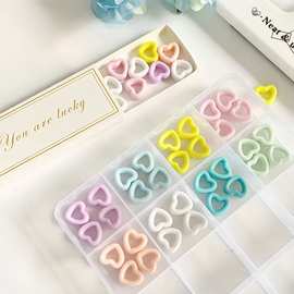 亚克力彩色奶油镂空爱心直孔串珠diy手工手链手机链材料饰品配件