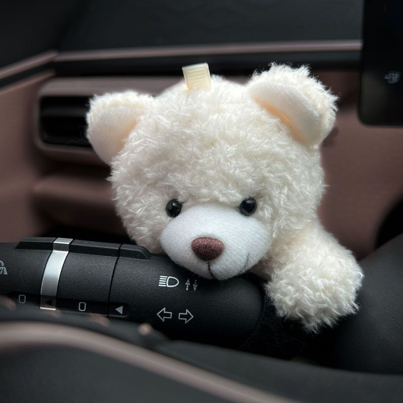 Decoraciones de automóviles para interiores de automóviles para muñecas panda 2025 nuevas luces de dirección limpiaparabrisas muñecas