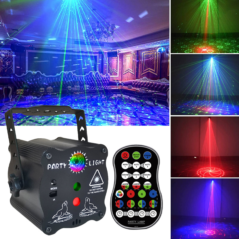 Disco laser light party decorate Atmosphere lamp 60 pattern starry sky Projection lamp KTV Flash lamp Stage Lights