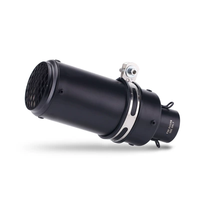 Motorcycle exhaust pipe — Motorcycle Cylinder Modified Exhaust - all-black-with-net-51mm