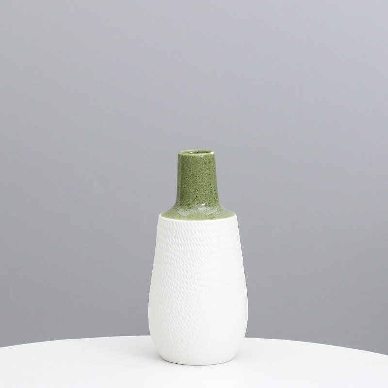 Moderno nórdico simple mesa de cerámica florero seco insertar muestra habitación suave decoración al por mayor