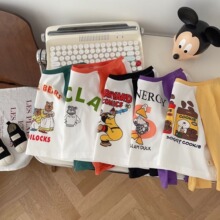 童装卡通纯棉长袖T恤打底衫春秋男女童韩版宽松宝宝儿童服装撞色