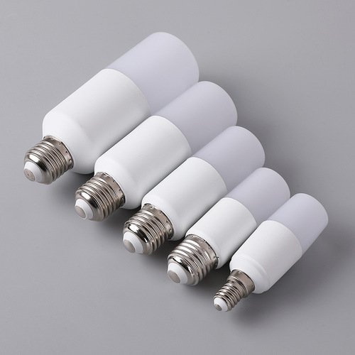 LED cylindrical bulb, energy-saving E27/E14 small screw-base plastic-covered aluminum globe bulb, 5W/9W household triple-proof tube light source