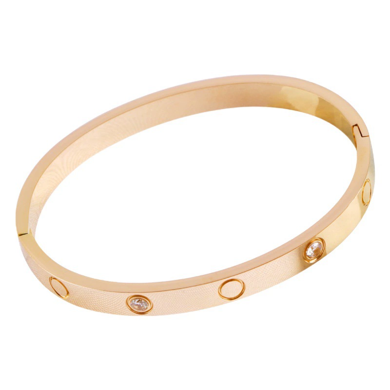 Классический браслет с картой и пряжкой, широкий и Узкий браслет с бриллиантами, золотой браслет из титановой стали 18 карат, Заводская Быстрая доставка