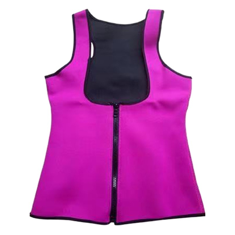 Corsé deportivo para mujer con cremallera, chaleco de neopreno reductivo para entrenamiento y yoga