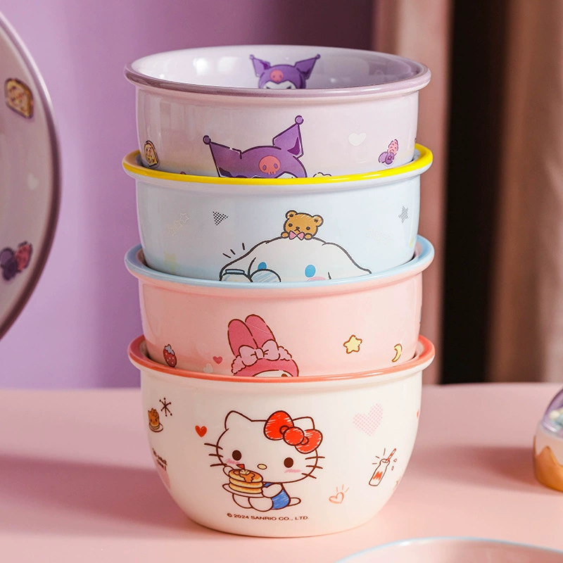Керамическая миска для супа (Sanrio Hello Kitty), 4.7-дюймовый милый японский столовый набор, домашнее использование