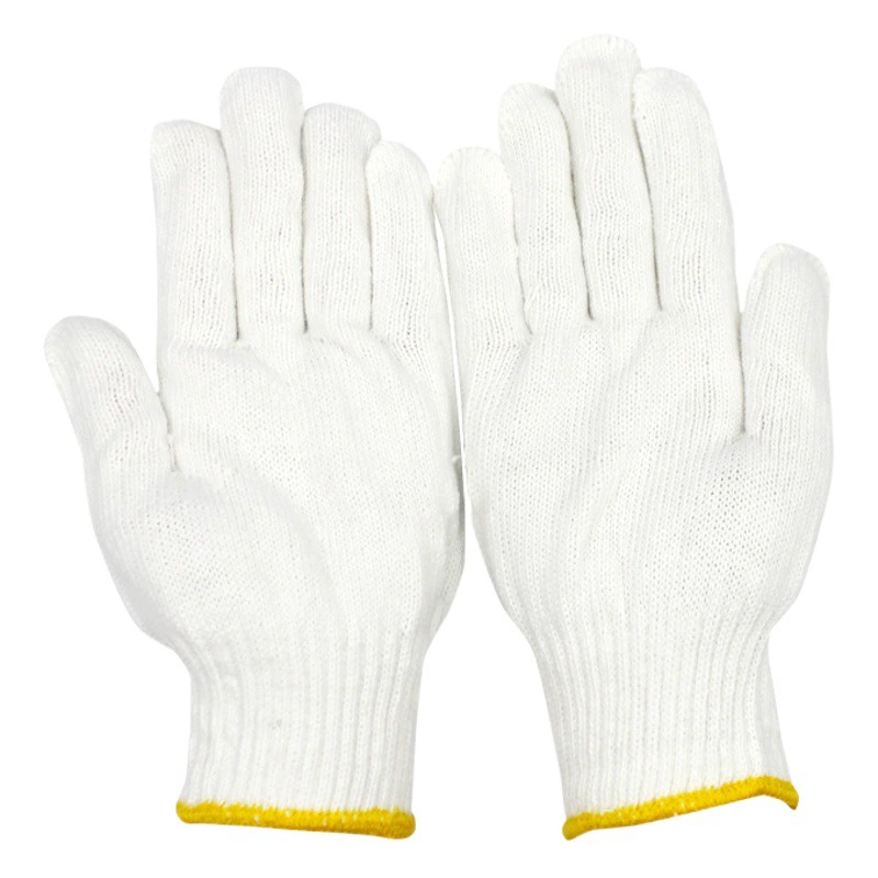 Оптовая Продажа с фабрики 500550 600 Высококачественная шерстяная хлопчатобумажная пряжа Охрана труда хлопчатобумажные перчатки износостойкие рабочие перчатки