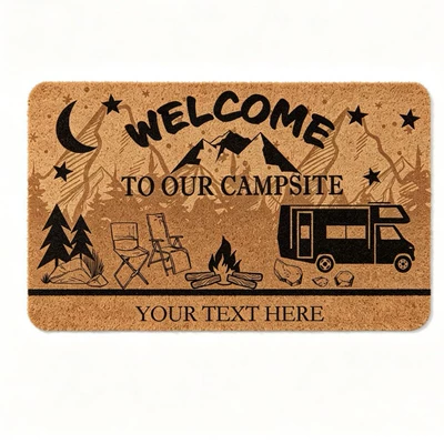 Door Mat, Faux Coconut Palm, Avtomobil döşəmə paspasları - zx-camping-theme-floor-mat-8-4060-imitation-coconut-palm