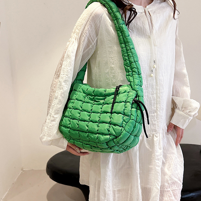Pleated Shoulder Bag For Women Large Capacity Bubble Cloud Bag_voghion.com
