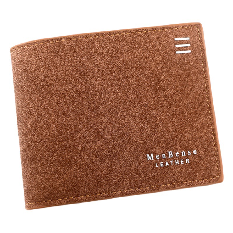 Nuevos hombres personalizados billetera corta de los hombres de la manera monedero de la moneda de la pantalla de seda billetera de embrague esmerilado de los hombres