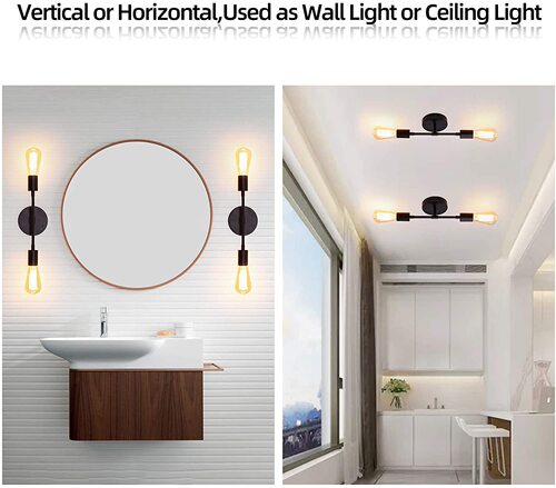 Industrial style wall lamp double-headed wall lamp American style hallway bedroom bathroom mirror headlight Amazon AliExpress cross-border exclusive supply